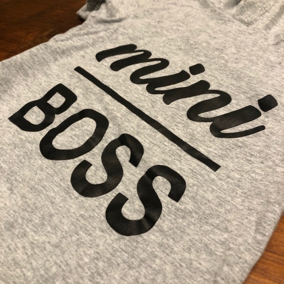 Baby Mini Boss Short Sleeve Hoodie Onesie - Picture 2 of 5